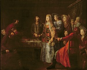 Celebrando el acuerdo de boda, 1777